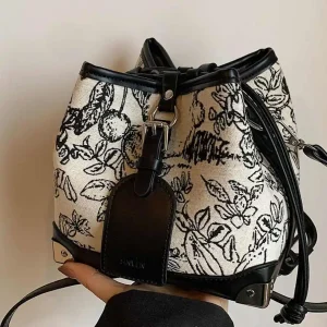 New Chinese Style Clutch Bag for Women Fashion Versatile Small Bucket Handbags Luxury Designer Embroidered Crossbody Bags